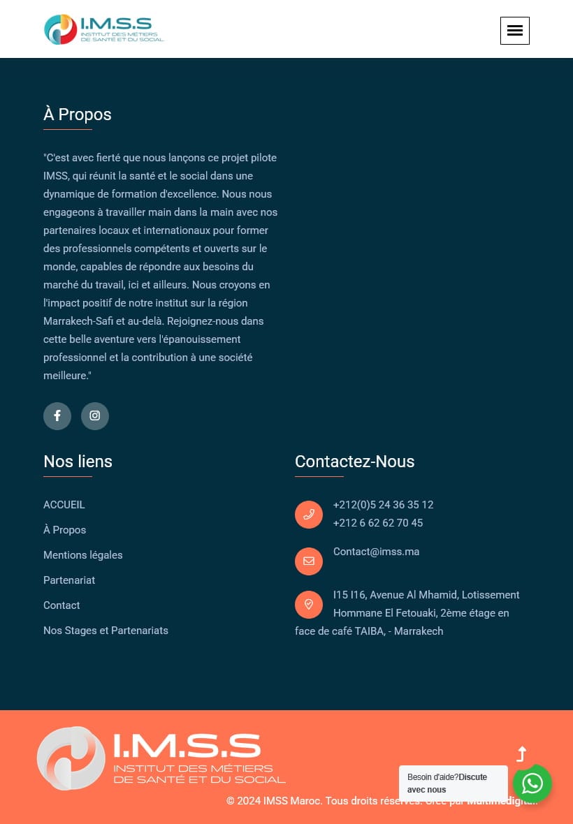 Version tablette du site IMSS