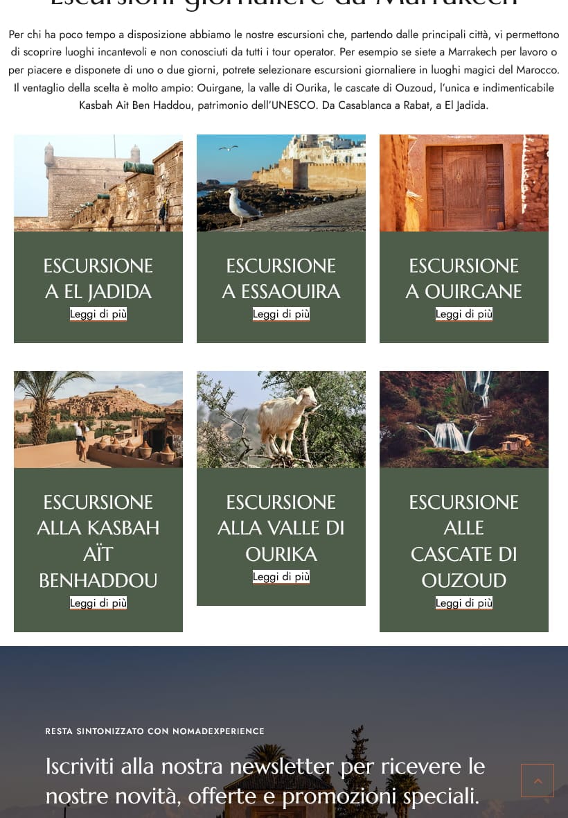packages tablette du site Nomad Experience Travel